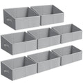 Homsorout Storage Bins Cube Storage Organizer - 8 Pack Fabric Trapezoid Storage Cubes for Bins and Baskets for Shelves Collapsible Non-Separating Trapezoidal Flared Cube Organizer, Light Gray