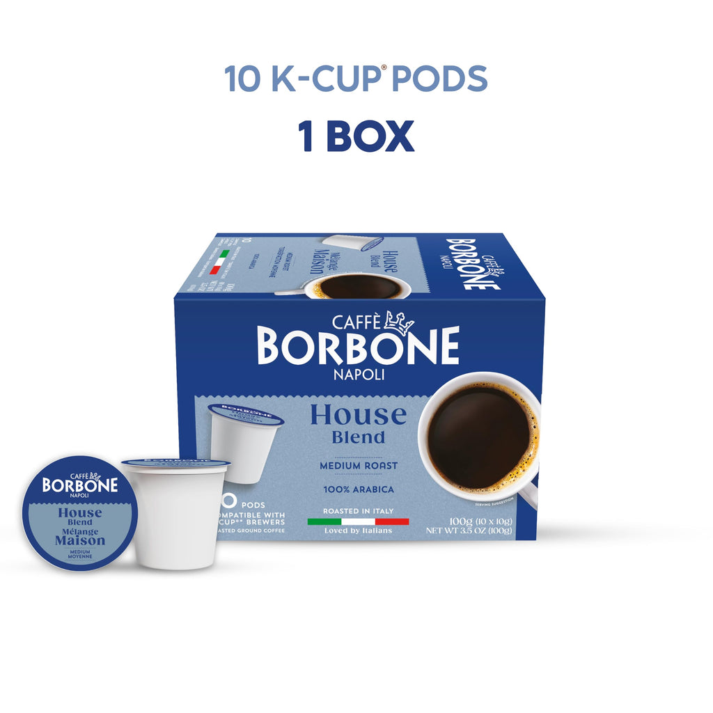 Caffè Borbone Italian Roast Coffee (60 Count) – Medium Dark Roast, Arabica & Robusta Blend, Roasted in Italy for a Bold, Smooth Taste – Single Serve Coffee Pods Compatible with K-Cup Brewers