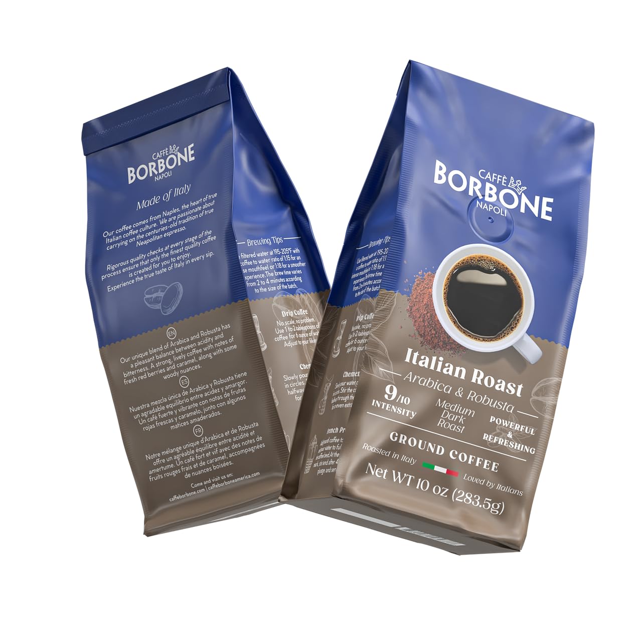 Caffè Borbone Ground Coffee, Crema Classica, Premium Coffee Blend, Full-Bodied, Balanced, Creamy and Smooth Taste, Made in Italy - 8.8 ounce (Pack of 4)
