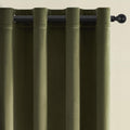 Topfinel Olive Green Velvet Blackout Curtains 84 Inches Long,Soundproof Room Darkening Dark Green Thermal Insulated Boho Elegant Moody Grommet Curtains for Living Room Bedroom 2 Panels