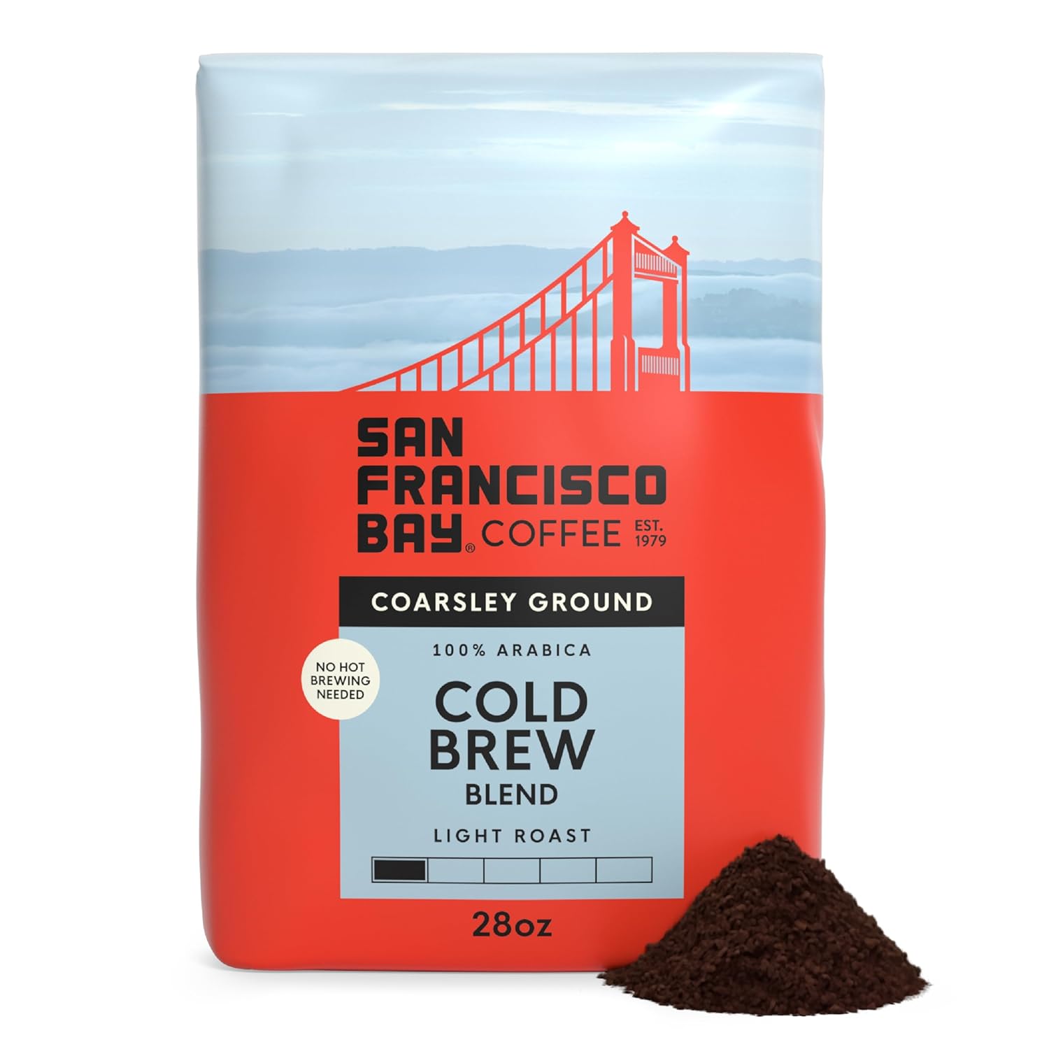 San Francisco Bay Ground Coffee, Bay Bridge Blend (28 oz Bag), Medium Roast Coffee