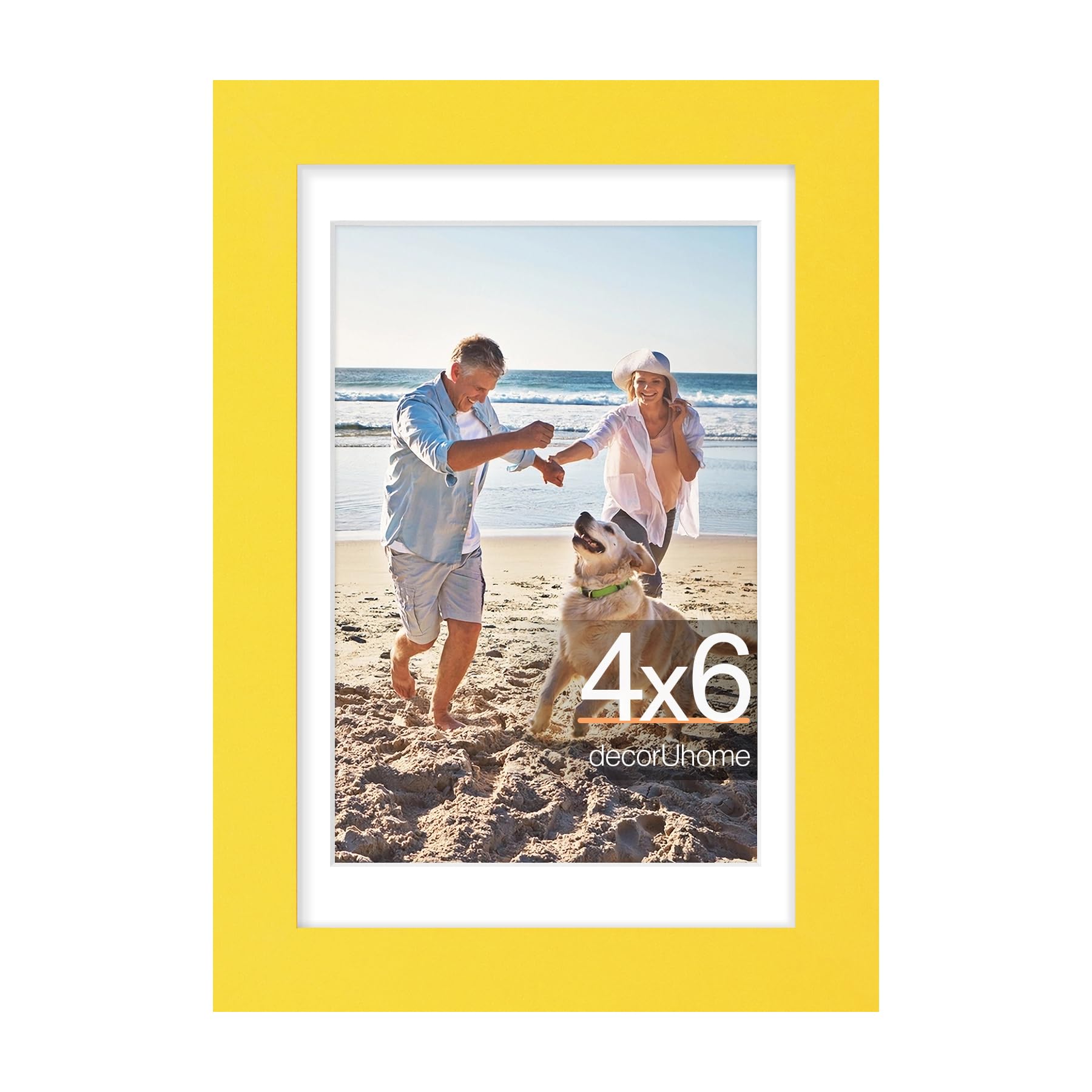 decorUhome 8x10 Picture Frame, Display Pictures 5x7 with Mat or 8x10 without Mat, Wall & Tabletop Display Photo Frame, Black, 1 Pack