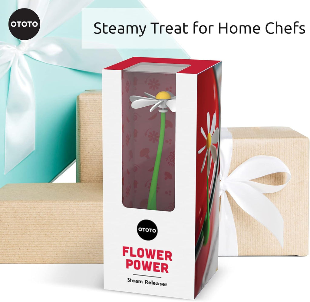 OTOTO New Flower Power Steam Releaser - Fun Kitchen Gadgets - Spinning Flower Lid Holder On Pot & Lid Lifter - Cool Kitchen Gadgets - Cute Gifts for Women, Kitchen Accessories Gadgets