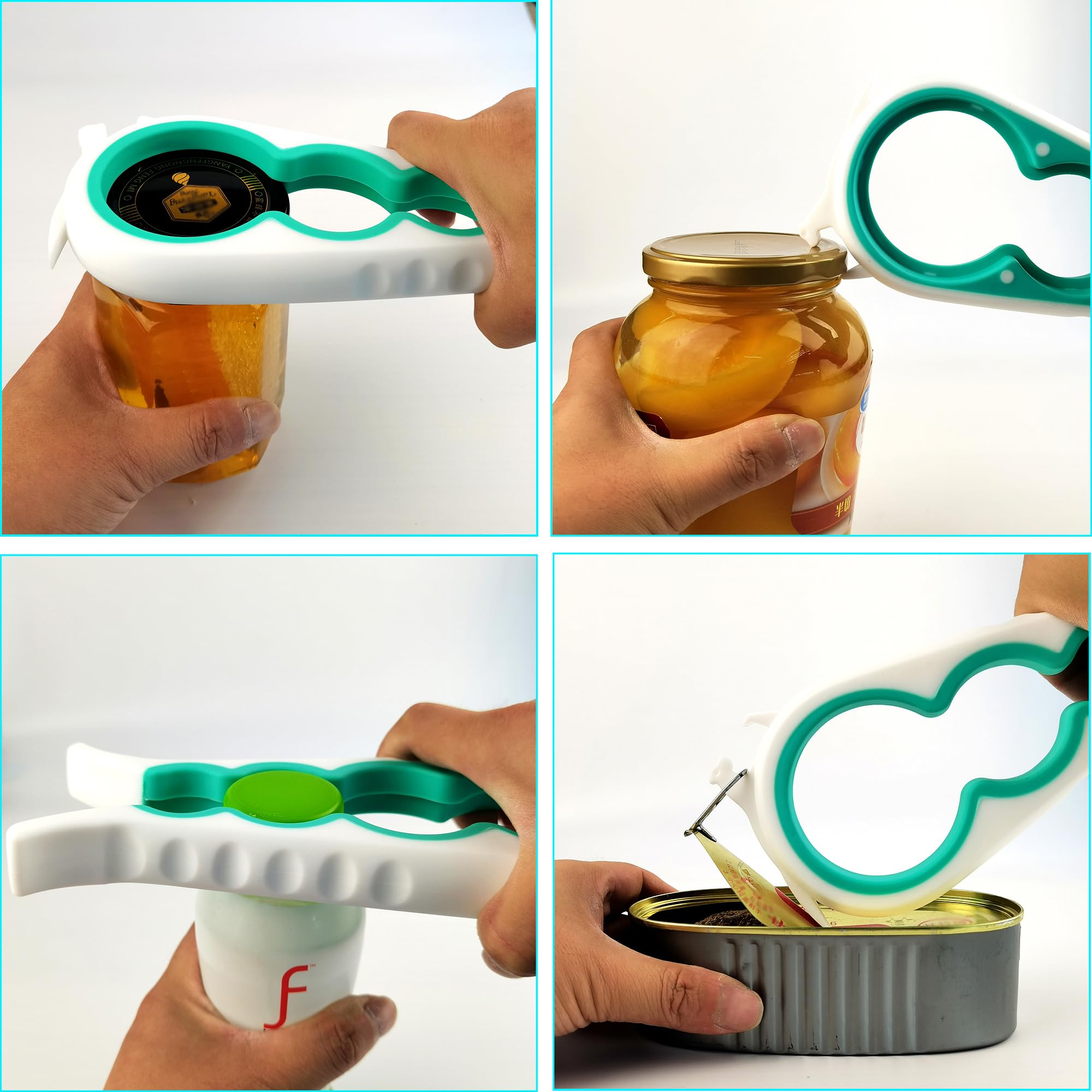 Latest Jar Opener and 5 in 1 Bottle Opener with Rubber Jar gripper Pad Ideal for Seniors with arthritis Weak Hands and Low Strength