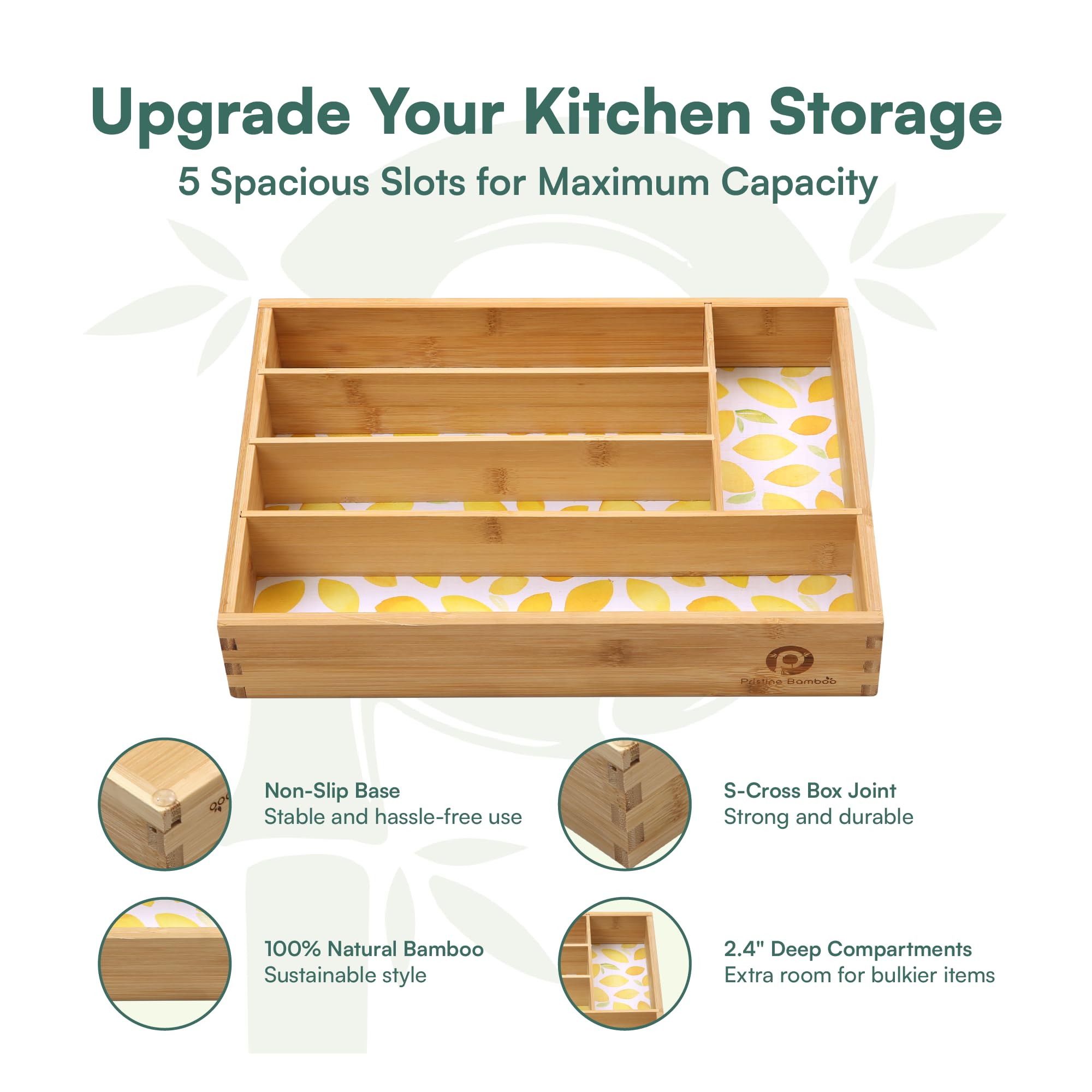 Silverware Organizer - Expandable Kitchen Drawer Organizer - Adjustable Kitchen Drawer Organizer for Utensils, Expandable to 22 Inches Wide, 10 Compartments, Silverware Tray for Drawer