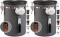 Veken Coffee Canister with Window,Airtight Stainless Steel Kitchen Food Storage Container, Date Tracker & Scoop for Grounds Coffee, Beans, Tea,Flour,Cereal,Sugar,22OZ,Copper