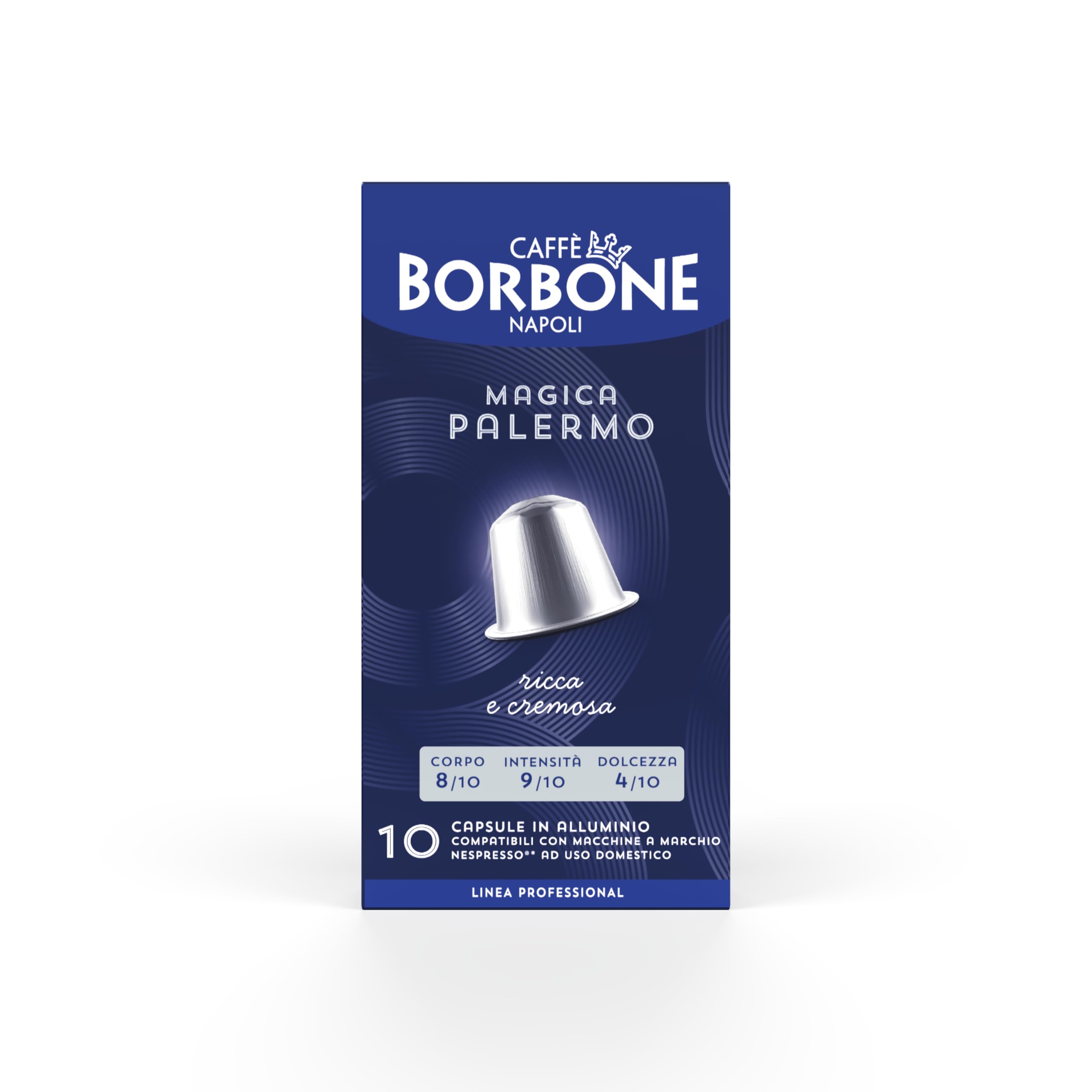 Caffè Borbone Espresso Intenso Aluminum Capsules Compatible with Nespresso Original Machines, Dark Roast, 100 Count