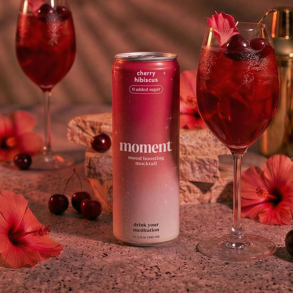 Moment Mocktails Non-Alcoholic Drinks (Shark Tank) - Calm, Clarity & Relaxation with L-Theanine & Ashwagandha - Sparkling Adaptogen Drink - 0 Sugar 0 Caffeine - 12 Pack 11.5 fl oz - Classics