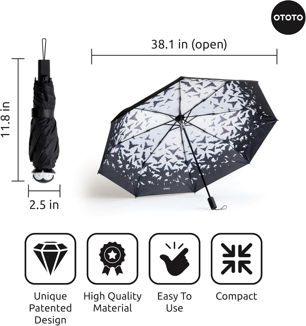OTOTO NEW! Spookula Vampire Folding, Collapsible, Umbrella, Unique, Goth Accessories, Witchin Pastry Brush and Baking Spatulas - Silicone Heat Resistant and Basting Brush,