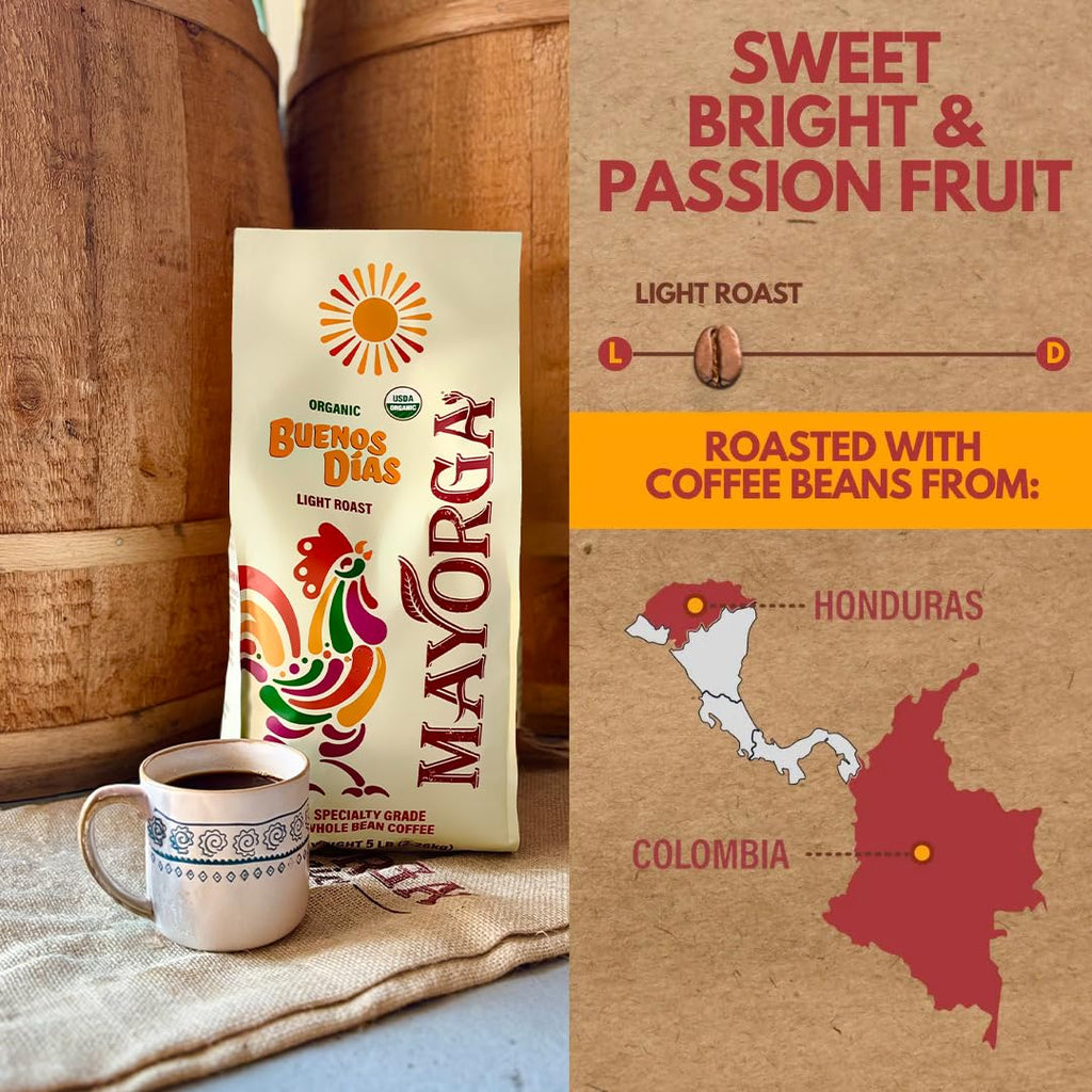 Mayorga Organic Coffee 2lb Cafe Cubano Roast - Dark Roast Whole Bean Specialty Grade Coffee, 100% Arabica, Slow Roasted, Bold and Smooth Flavor with Low Acidity - USDA Organic, Non-GMO, Kosher