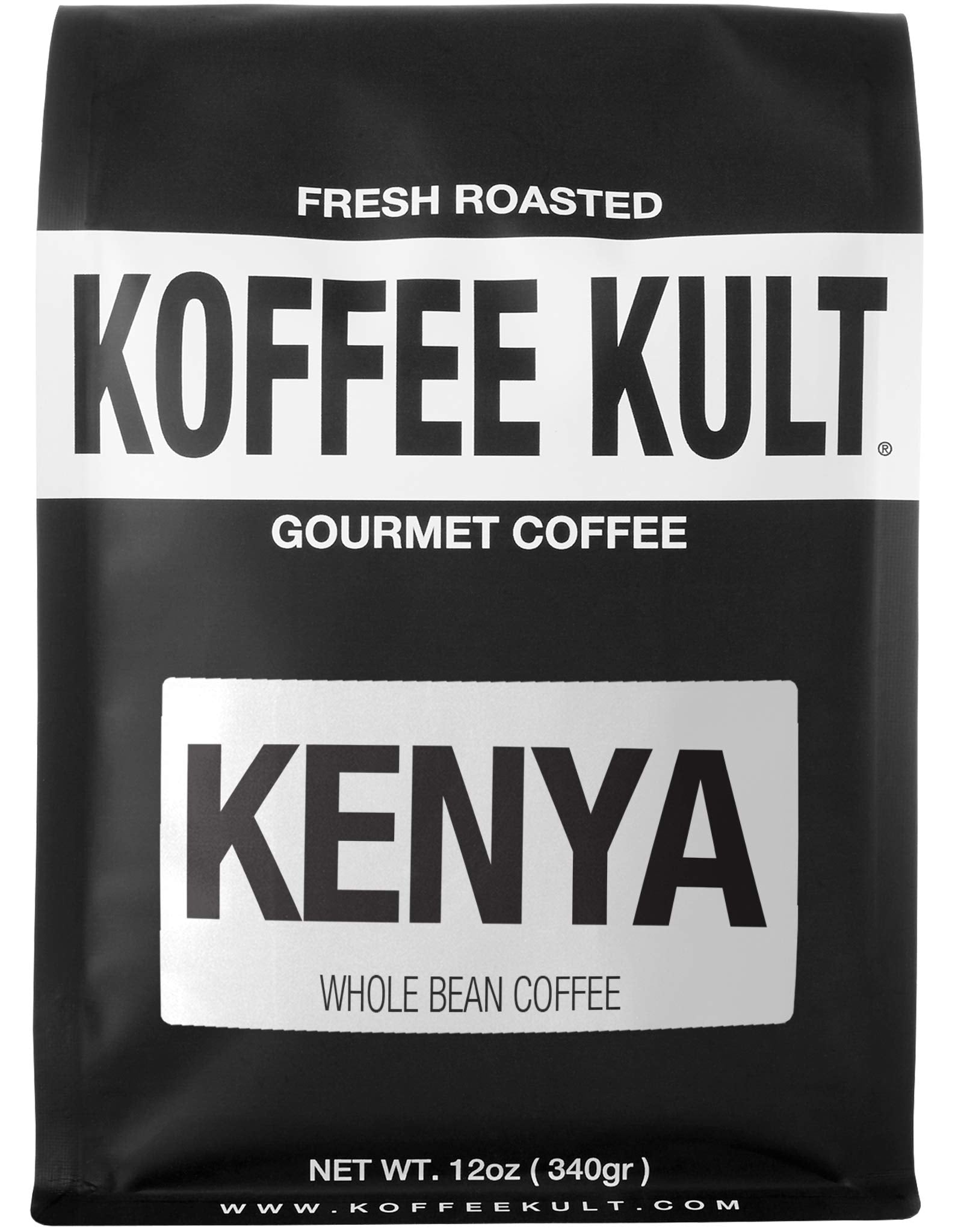 Koffee Kult Limited - Kenya Coffee Beans Whole Medium Roast - 100% Single Origin Direct Trade Arabica Beans - Fresh Artisan Roasted (Kenya, 32oz)