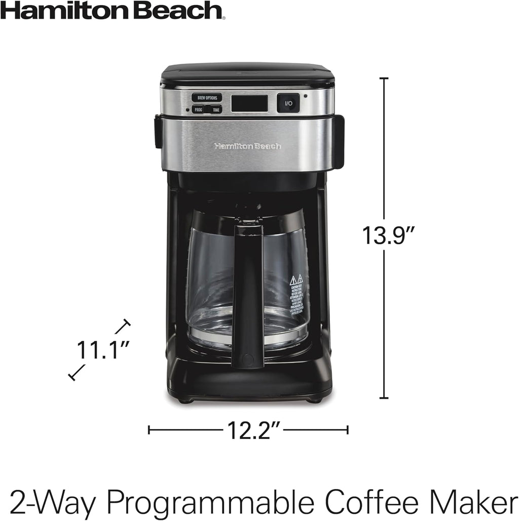 Hamilton Beach 12 Cup Programmable Coffee Maker, FrontFill Drip Coffee Maker