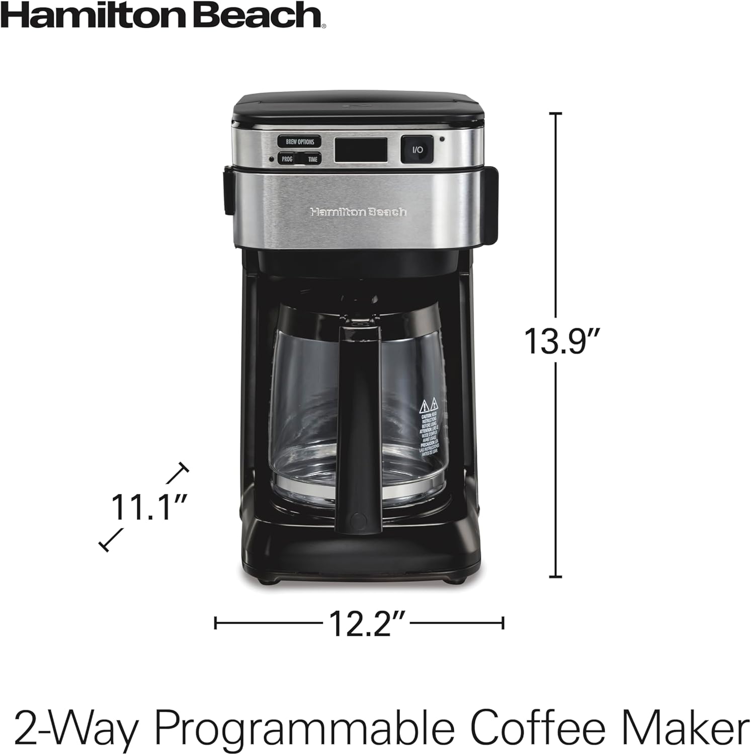 Hamilton Beach 12 Cup Programmable Coffee Maker, FrontFill Drip Coffee Maker