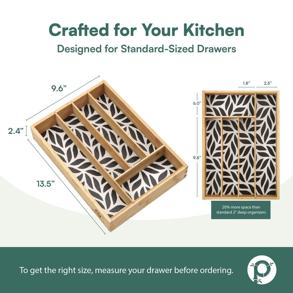 Silverware Organizer - Expandable Kitchen Drawer Organizer - Adjustable Kitchen Drawer Organizer for Utensils, Expandable to 22 Inches Wide, 10 Compartments, Silverware Tray for Drawer