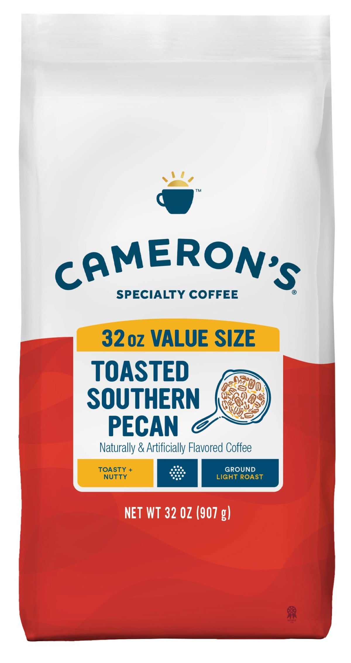 Cameron's Coffee Roasted Ground Coffee Bag, Dark Chocolate Mocha, Smooth Flavored Coffee, Sustainable, Small-batch Roasted, 28 Ounce (Pack of 1)