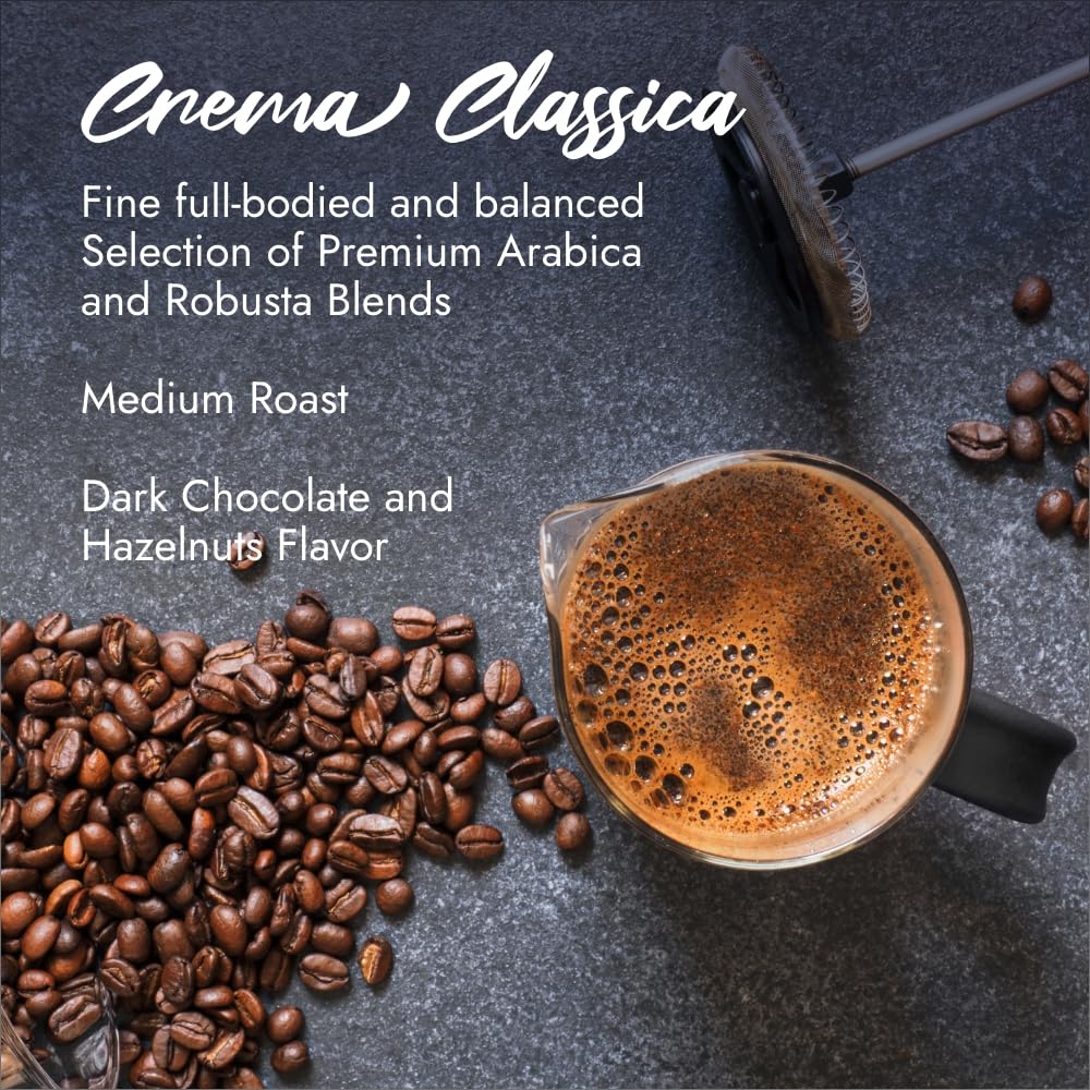 Caffè Borbone Crema Superiore Whole Bean Coffee, Arabica and Robusta Blend, Medium Roast, 2.2 lb Bag (Pack of 1)
