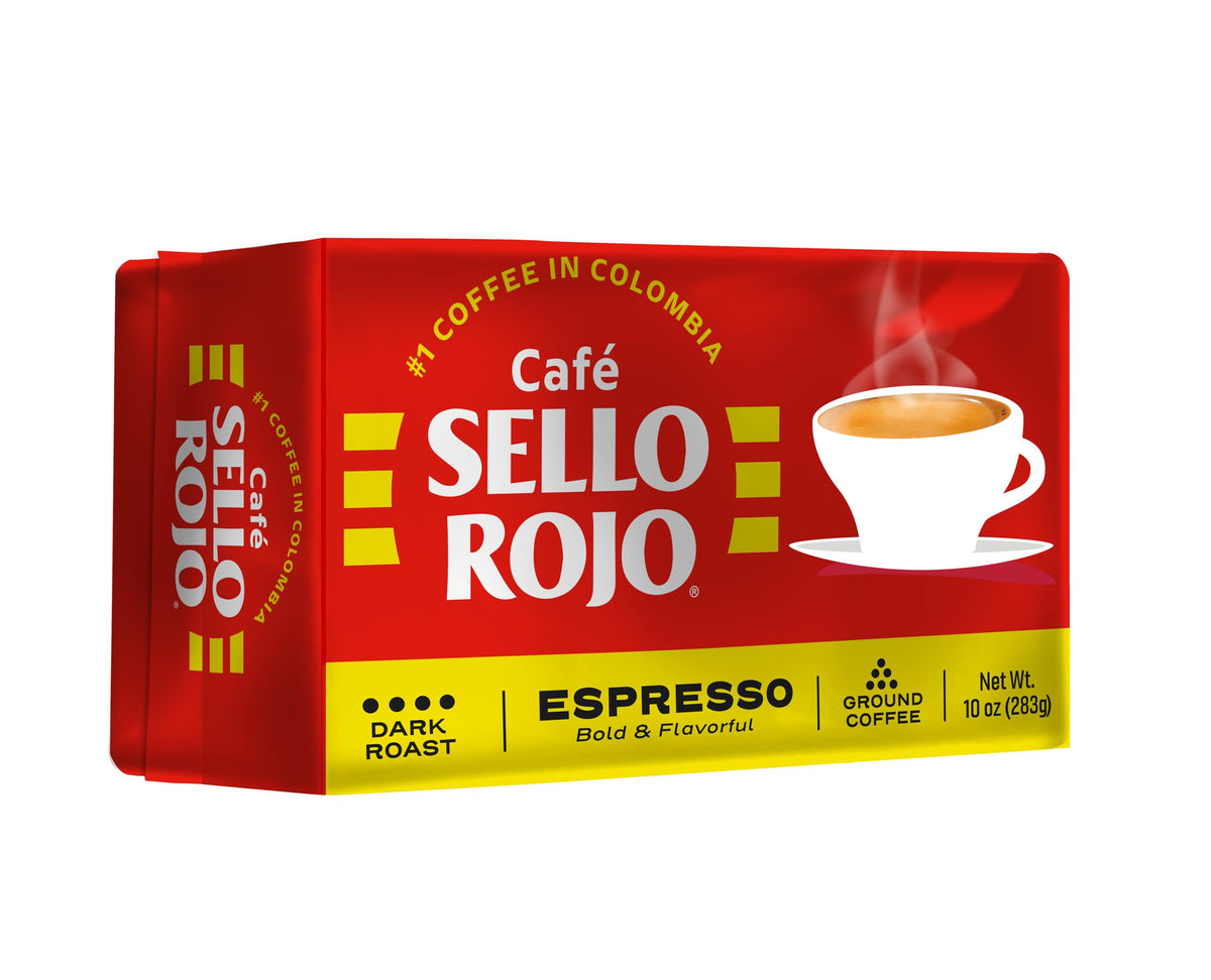 Sello Rojo Espresso Brick, Colombian Ground Coffee, 10 oz