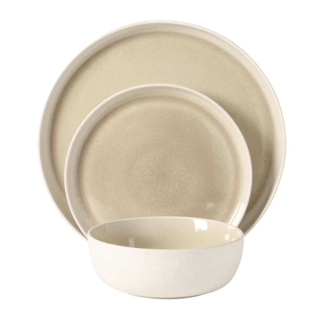 Gibson Elite Soho Lounge Square 16-Piece Dinnerware Set, Service for 4, Reactive Glaze Stoneware Plates and Bowls, Modern Dishes, Microwave & Dishwasher Safe – Red and Black