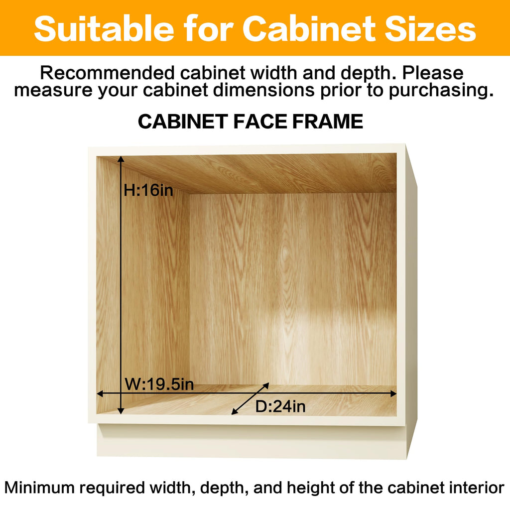 2-Tier Kitchen Cabinet,Pull Out Cabinet Organizer,Shelf and Drawer Organizer Slide Out Pantry Storaqe Basket in Multiple Sizes (12" W x21 D)