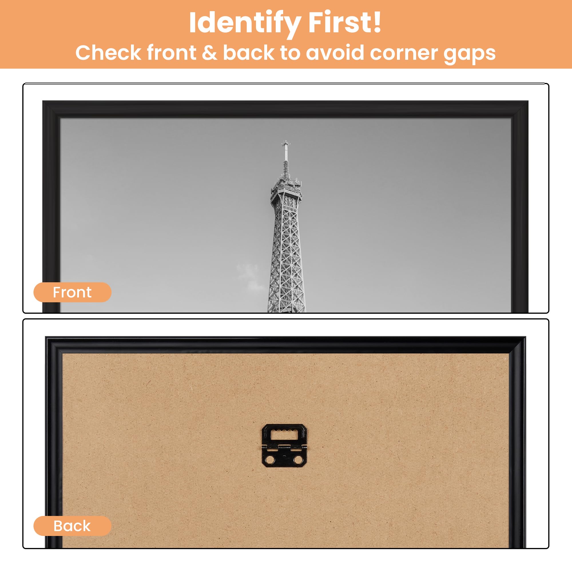 upsimples 12x16 Picture Frame Black 3 Pack, Scratch-Proof Poster Frames 12 x 16 for Photo Gallery - Slide-In Strips, Horizontal or Vertical Wall Mounting