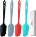 Mini Silicone Spatula - BPA Free Pro-Grade 600ºF Heat-Resistant Non-Stick Small Rubber Jar Spatula - Silicone Kitchen Scraper Utensil Tool for Cooking and Baking, 8.8 IN