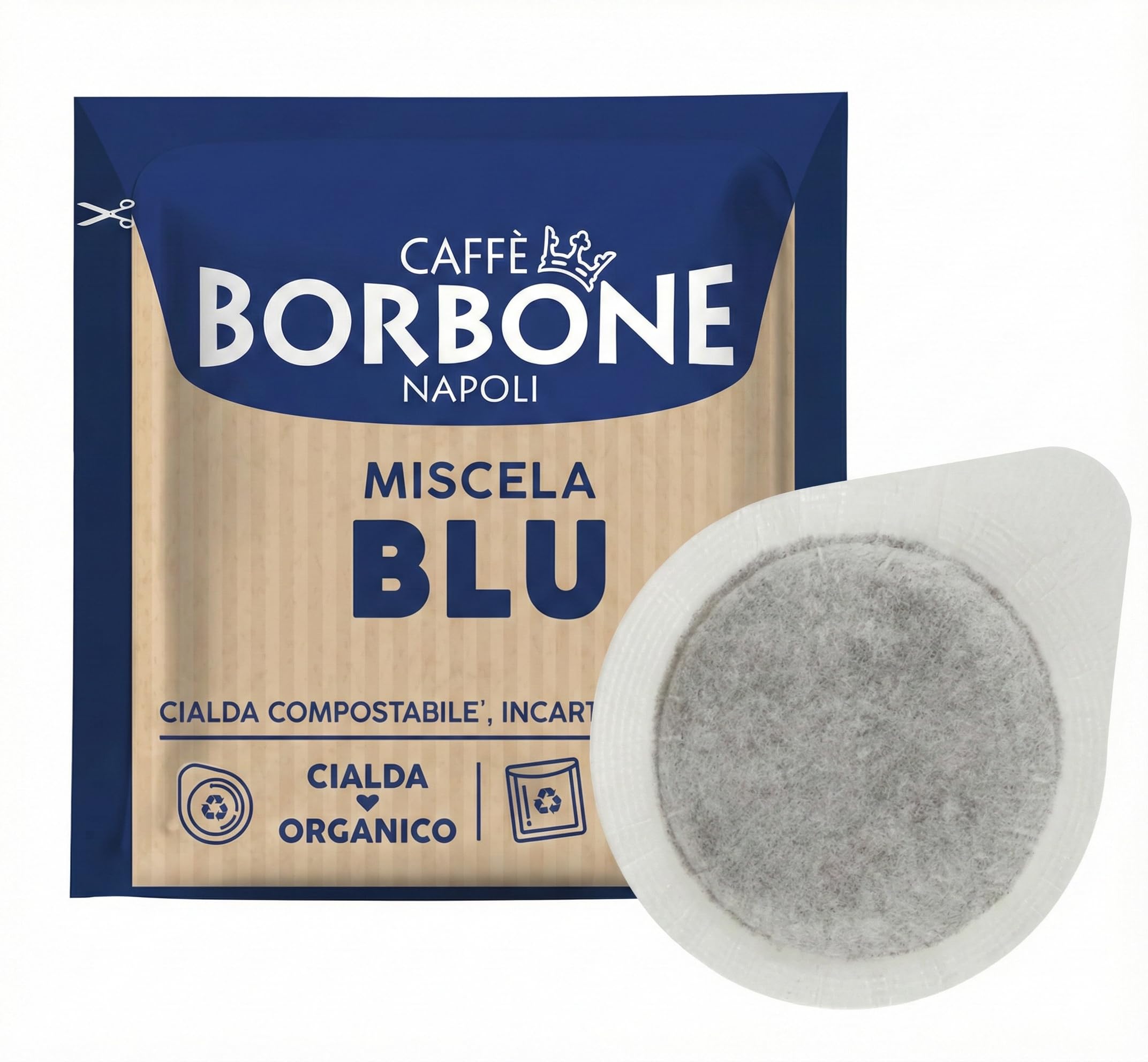 Caffè Borbone Espresso Paper Pods, Blue Blend, Balanced and Full-Bodied, Medium Roast ESE Pods, Authentic Italian Espresso - 150 Count