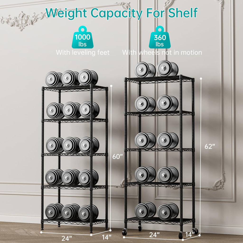 SINGAYE 3 Small Shelves Storage Shelf Wire Shelving Unit Metal Shelf Adjustable Organizers Storage Shelving with Wheels for Bathroom Laundry Room Kitchen Pantry11.5”D x 17.5”W x 30.5”H White