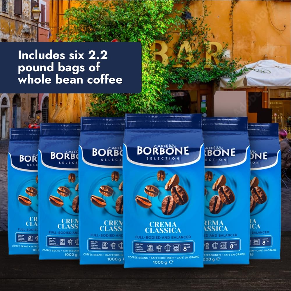 Caffè Borbone Crema Superiore Whole Bean Coffee, Arabica and Robusta Blend, Medium Roast, 2.2 lb Bag (Pack of 1)