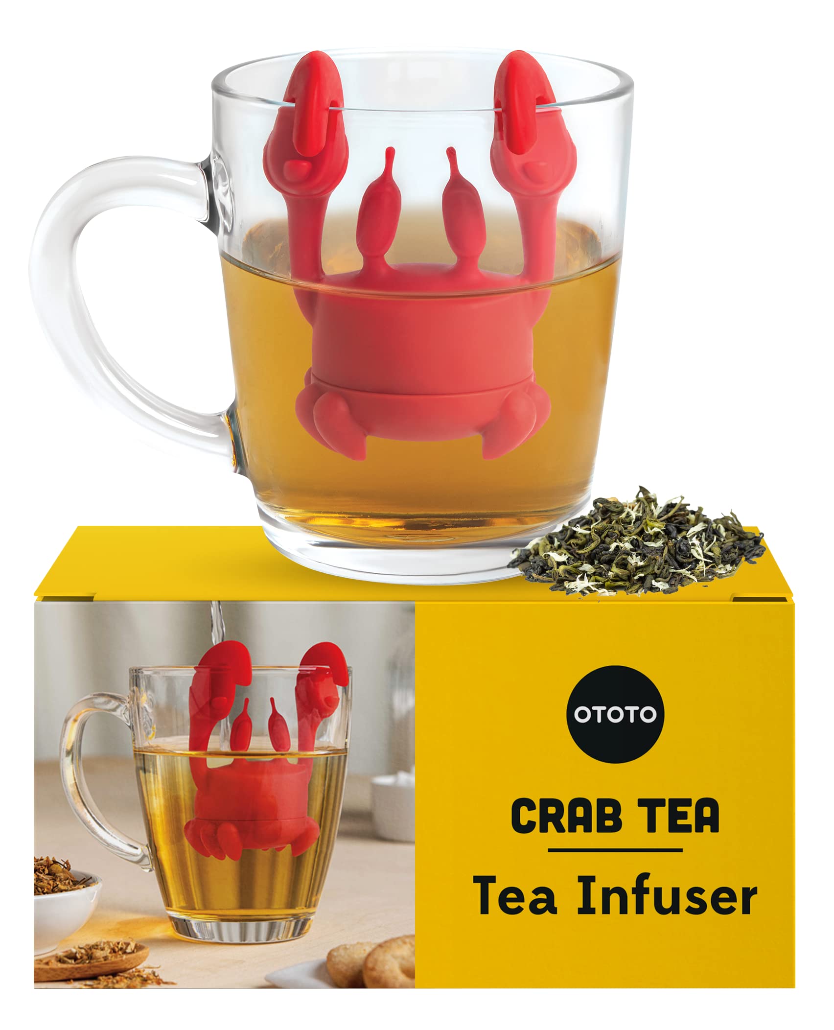 Cute Tea Infuser by OTOTO - Loose Leaf Tea Steeper, Tea Accessories, Tea Diffusers, Tea Infuser for Loose Leaf Tea, Tea Strainers, Cute Gifts, Tea Gift Set, Kitchen Gifts, Cooking Gadgets