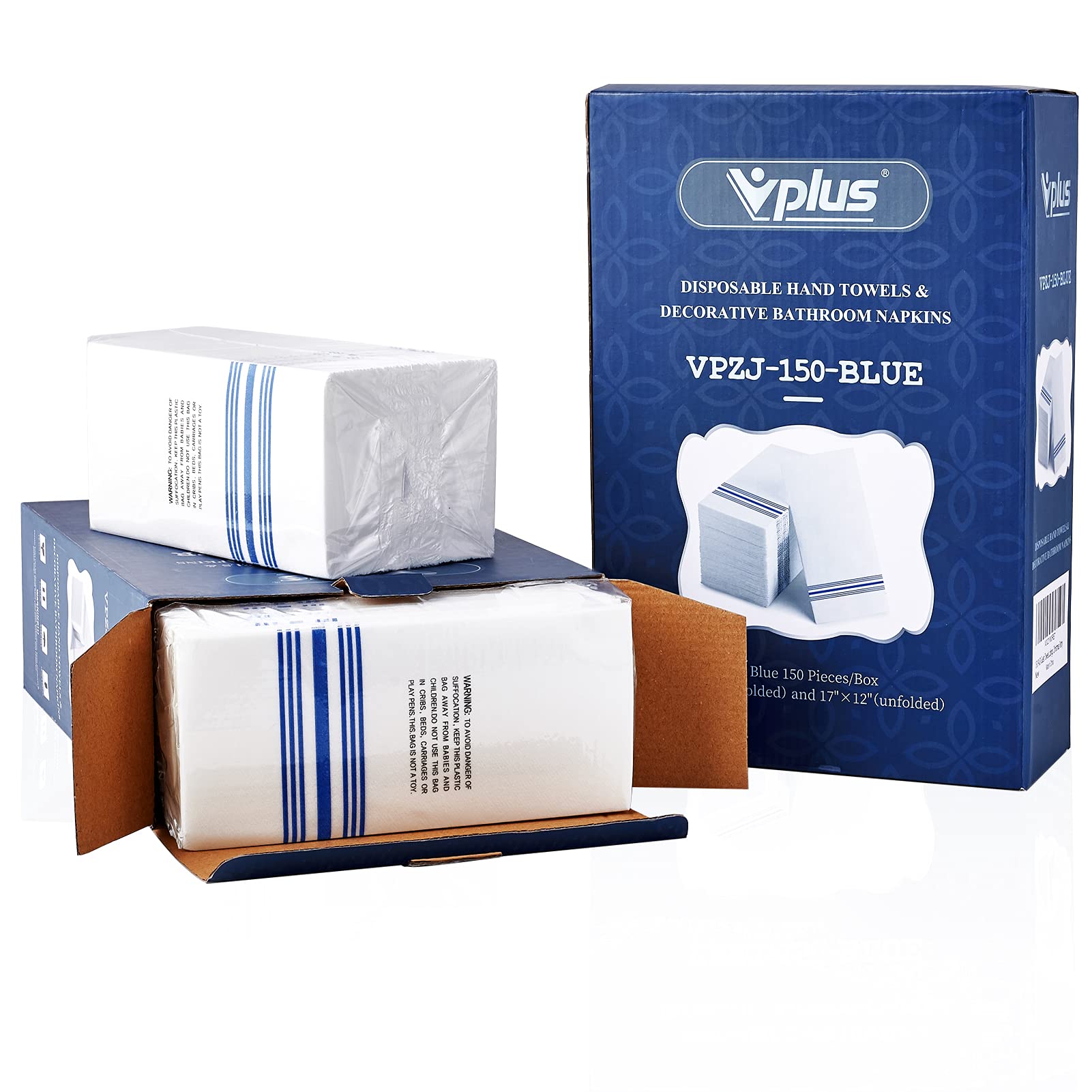 Vplus 150 PACK Guest Towels Disposable Bathroom, Decorative Bathroom Napkins, Soft, and Absorbent Disposable Paper Hand Towel for Dinners, Kitchen, Parties, Weddings, Christmas Party