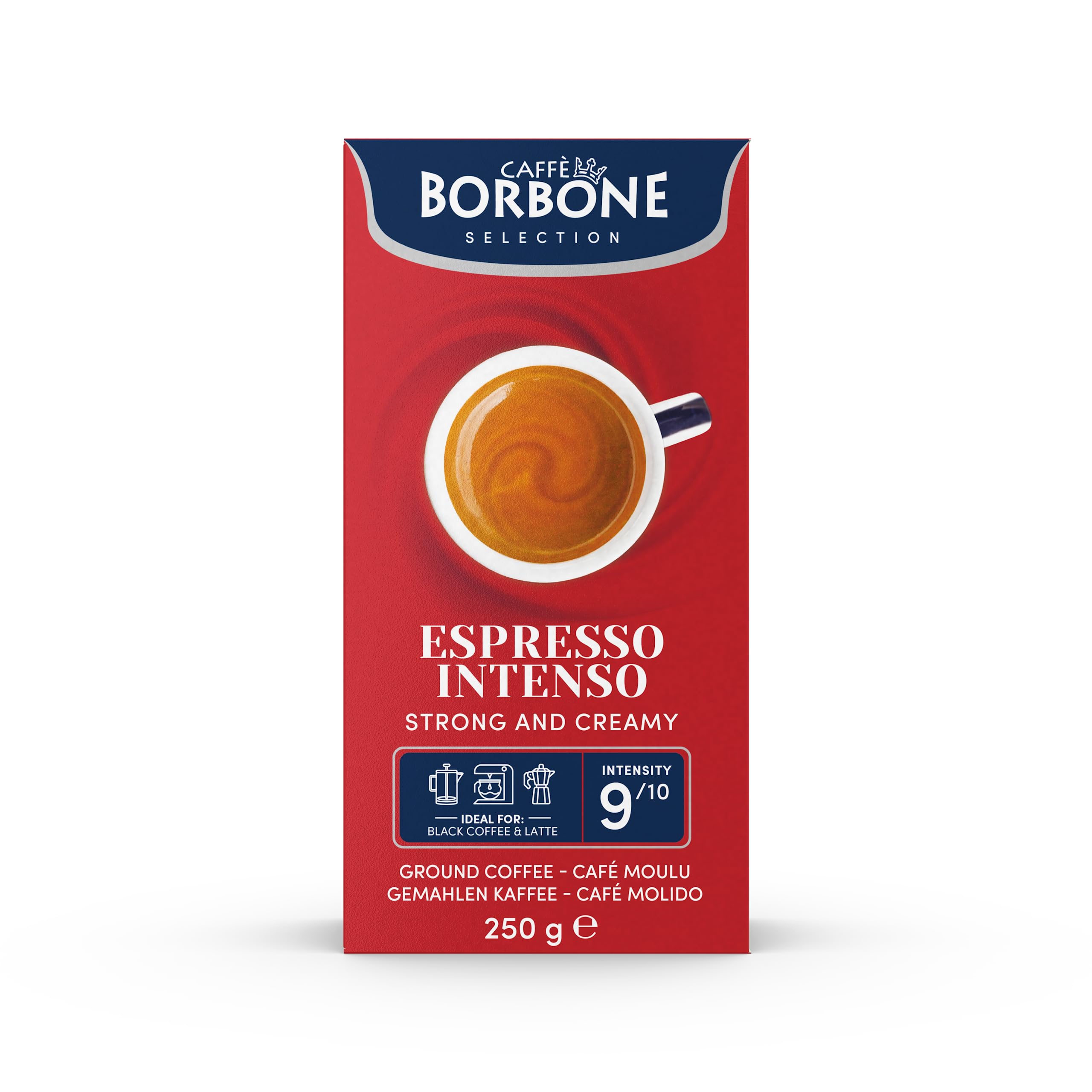 Caffè Borbone Ground Coffee, Crema Classica, Premium Coffee Blend, Full-Bodied, Balanced, Creamy and Smooth Taste, Made in Italy - 8.8 ounce (Pack of 4)