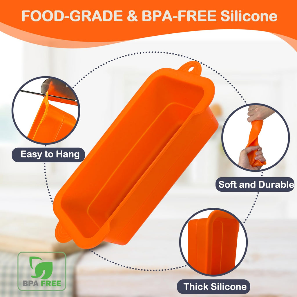 Silicone Grease Cup Liners for Blackstone 36 28 22 17 Inch Griddle, 2 Pack Reusable Grease Catcher Liner Grill Grease Tray Accessories for Blackstone
