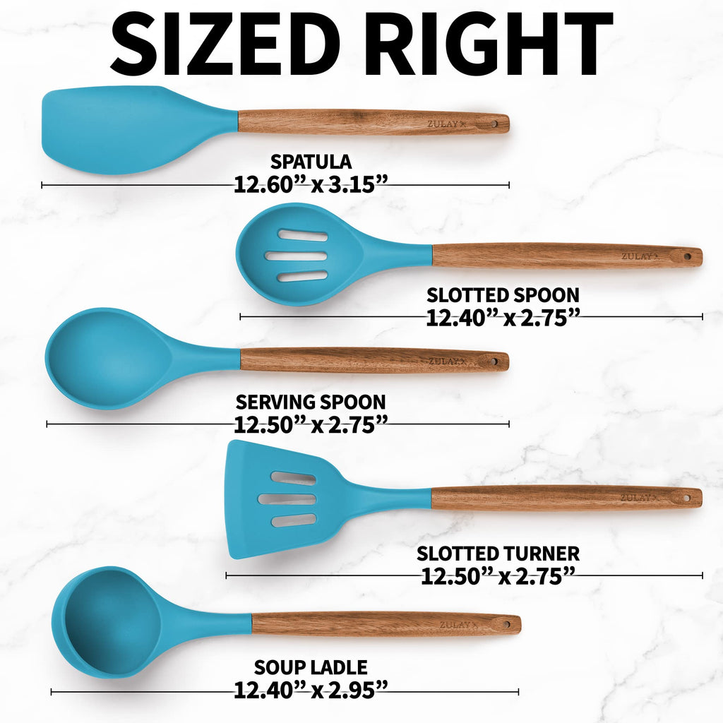 Zulay Kitchen 5 Piece Silicone Utensil Set