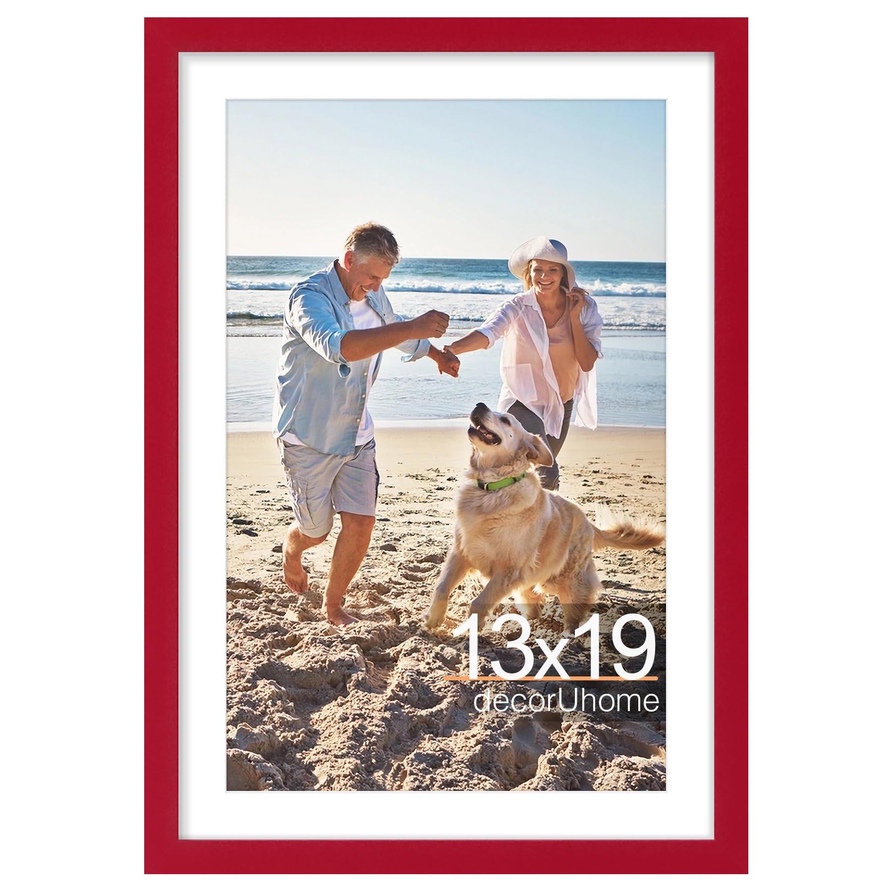 decorUhome 8x10 Picture Frame, Display Pictures 5x7 with Mat or 8x10 without Mat, Wall & Tabletop Display Photo Frame, Black, 1 Pack