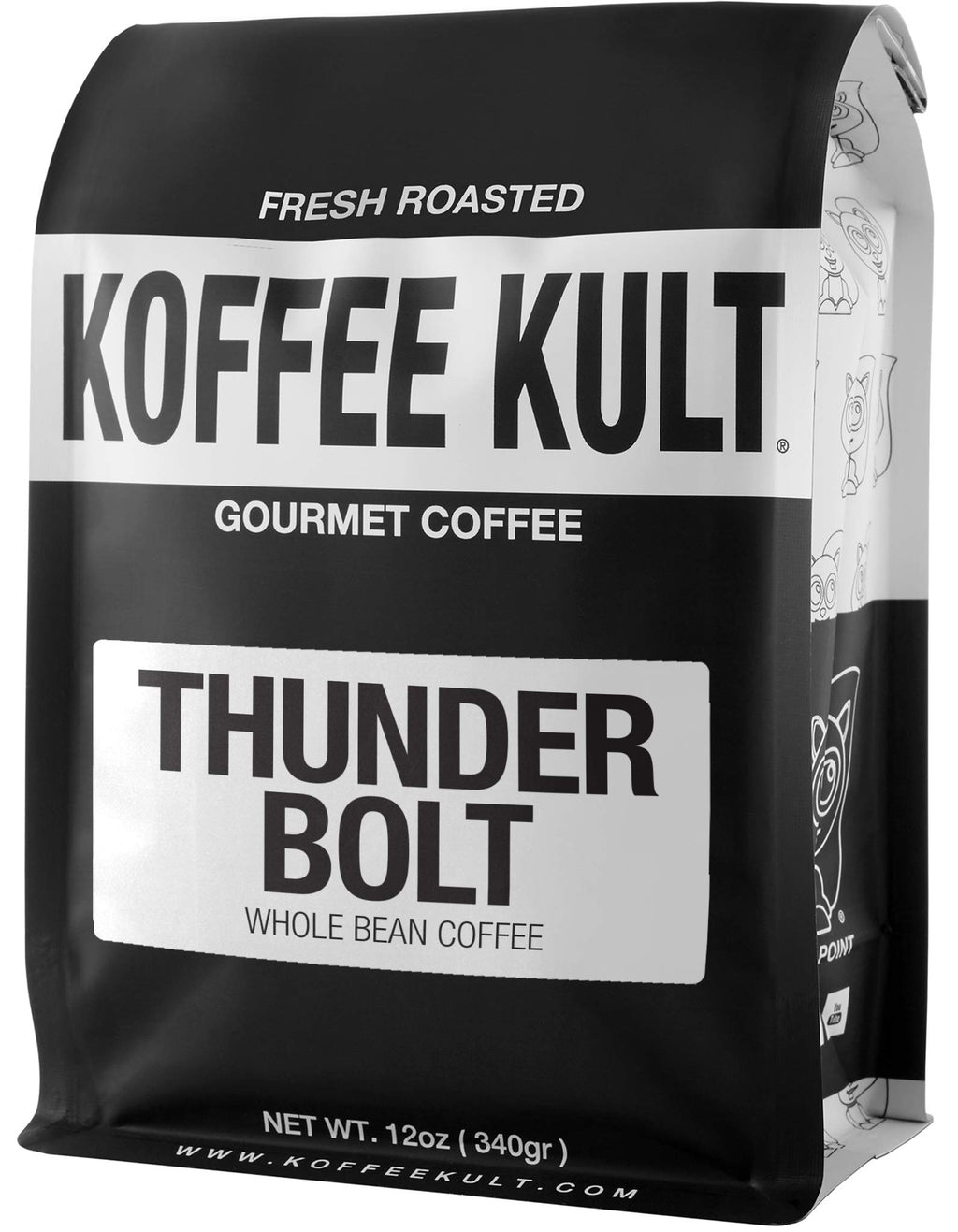 Koffee Kult Dark Roast Whole Bean Coffee - Small Batch 100% Arabica Gourmet Blend, Smooth and Well Balanced Artisan Roasted in 32oz Resealable Package