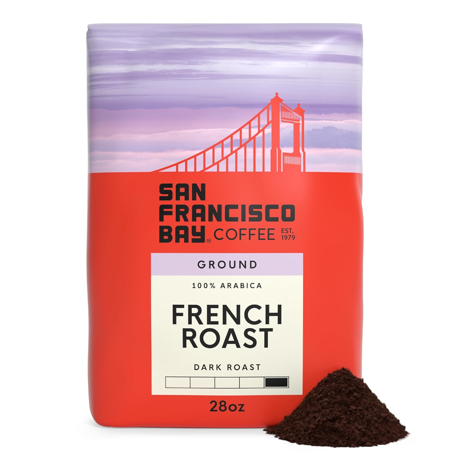 San Francisco Bay Ground Coffee, Bay Bridge Blend (28 oz Bag), Medium Roast Coffee
