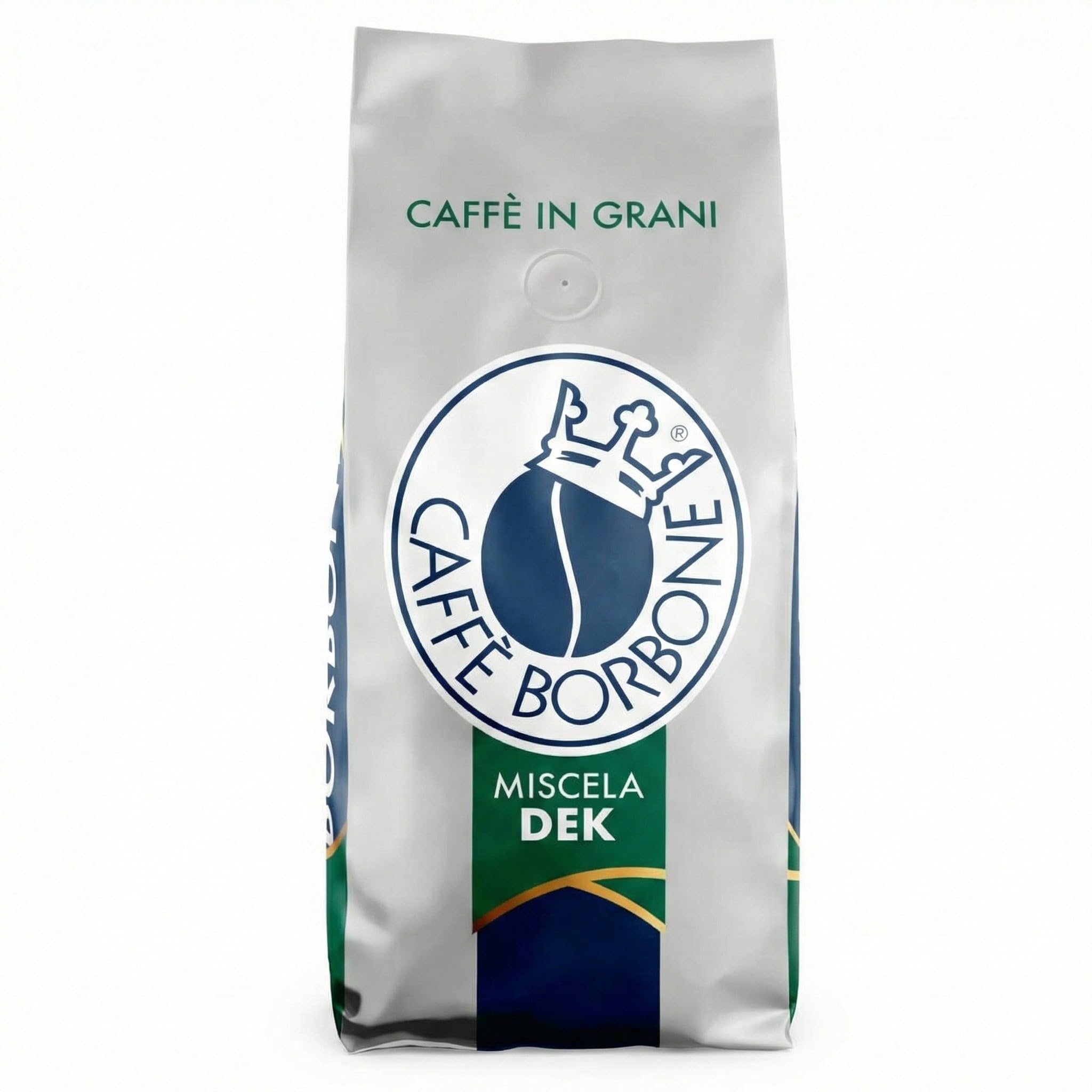 Caffè Borbone Whole Bean Coffee, Medium-Dark Roast DEK Blend, Decaffeinated Italian Coffee, 2.2 lb Bag (Pack of 2)