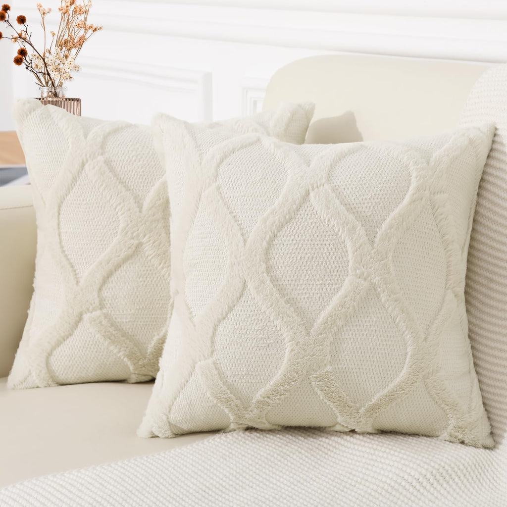 Faux Fur Throw Pillow Covers