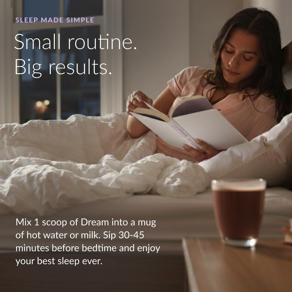 Beam Dream Sleep Powder – Sleep Aid for Adults with Melatonin, Magnesium, L-Theanine, Reishi Mushroom & Apigenin Sleep Supplement, Sleepy Cocoa Bedtime Drink Mix, Brownie Batter Flavor, 30 Servings