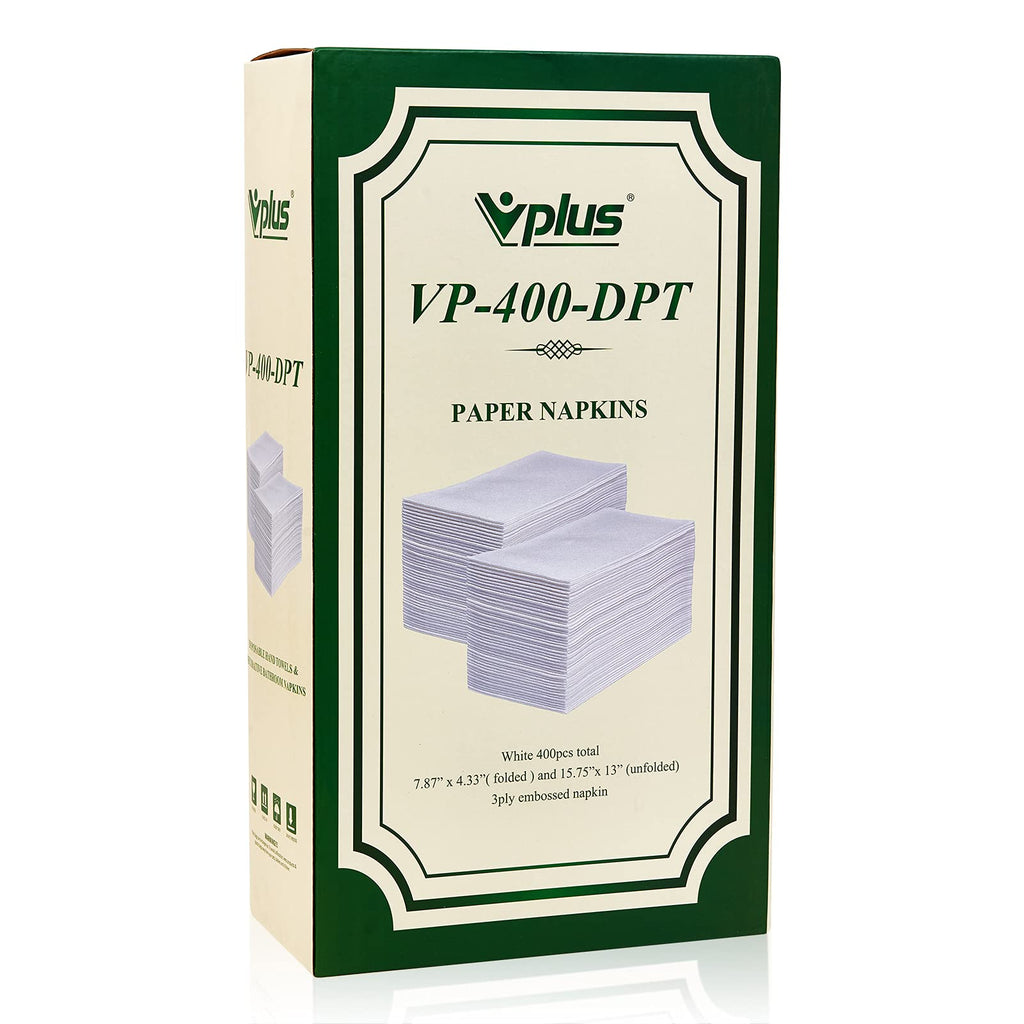 Vplus 200 Pack Paper Napkins Guest Towels Disposable Premium Quality 3-ply Dinner Napkins Disposable Soft, Absorbent, Perfect for Kitchen, Wedding, Parties, Dinners or Events (Gold)