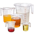 DaYammi Measuring Cups 3-Piece, Unbreakable Food-Grade Plastic Measuring Cup for Dishwasher, 1/2/4-Cup Nesting Liquid Measuring Cups for Prepping, Baking, Cooking, Readable Markings, Clear