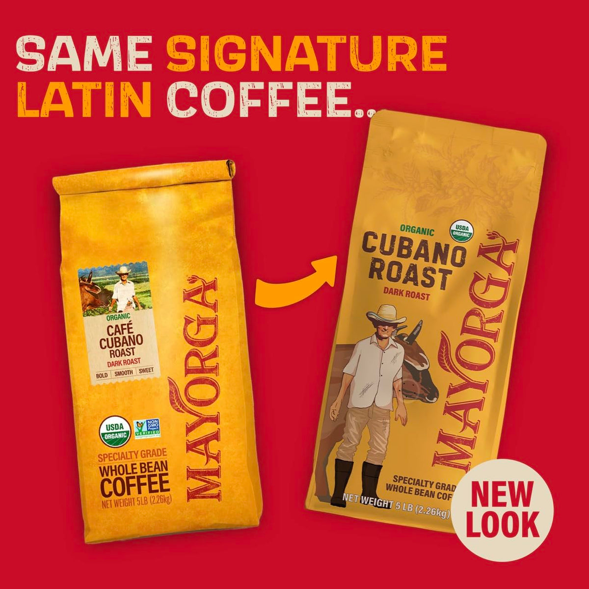 Mayorga Organic Coffee 2lb Cafe Cubano Roast - Dark Roast Whole Bean Specialty Grade Coffee, 100% Arabica, Slow Roasted, Bold and Smooth Flavor with Low Acidity - USDA Organic, Non-GMO, Kosher