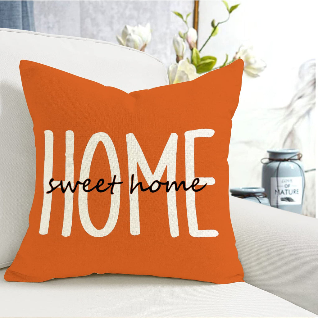 YCOLL Farmhouse Pillow Covers 18x18 Set of 4 Throw Pillow Covers Rustic Linen Decorative Pillows Square Cushion Covers for Couch Sofa Bedroom Home Decor