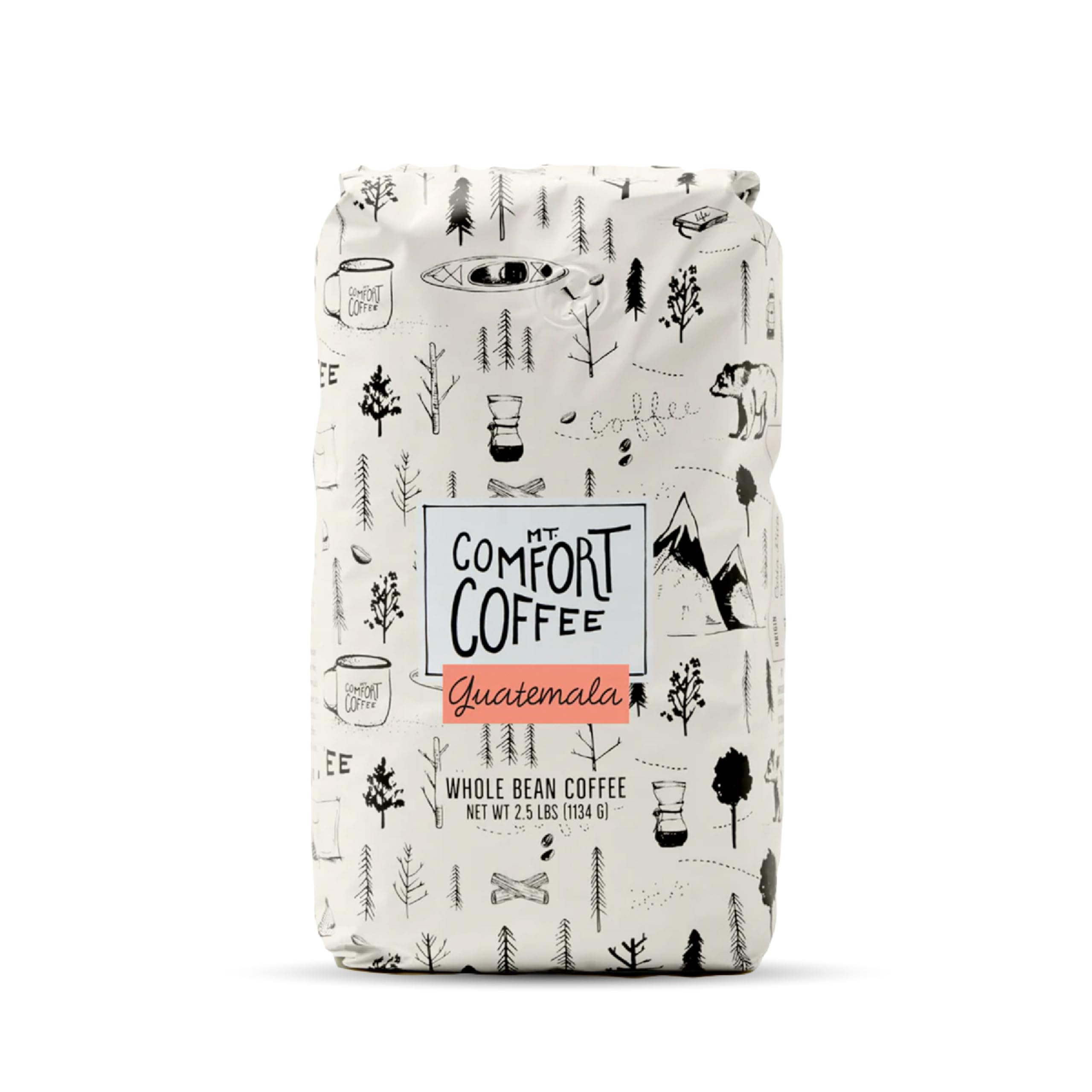 Mt. Comfort Coffee Organic Peru Medium Roast, 2.5 Pounds - Flavor Notes of Nutty, Chocolate, & Citrus - Sourced From Small, Peruvian Coffee Farms - Roasted Whole Beans