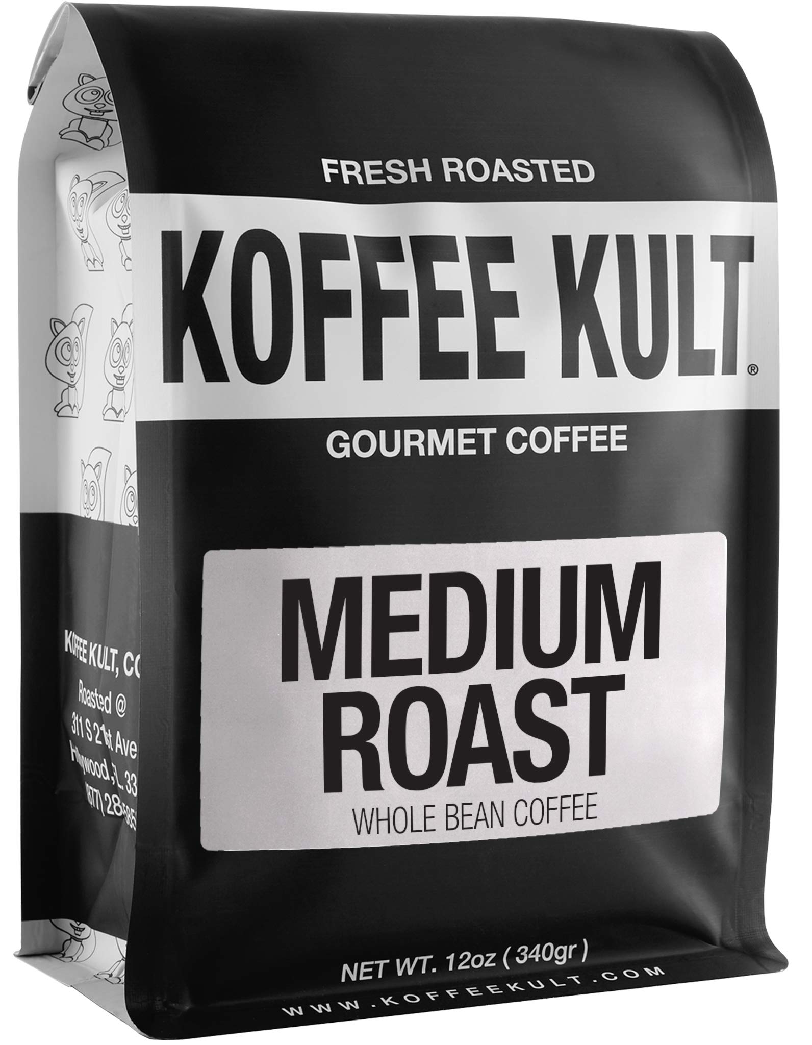 Koffee Kult Koffee Kult Medium Roast Smooth and Flavorful Medium Roast Coffee Beans- Perfect for a Relaxing Cup Anytime (Medium Roast, 32oz)