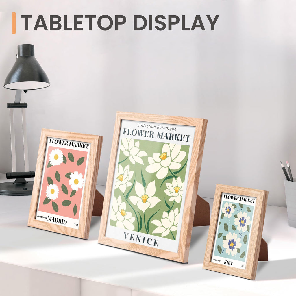 upsimples 10 Pack Picture Frames Collage Wall Decor for Mounting or Tabletop Display, Photo Gallery Frame Set for Family, Multi Sizes Including 8x10, 5x7, 4x6, Black