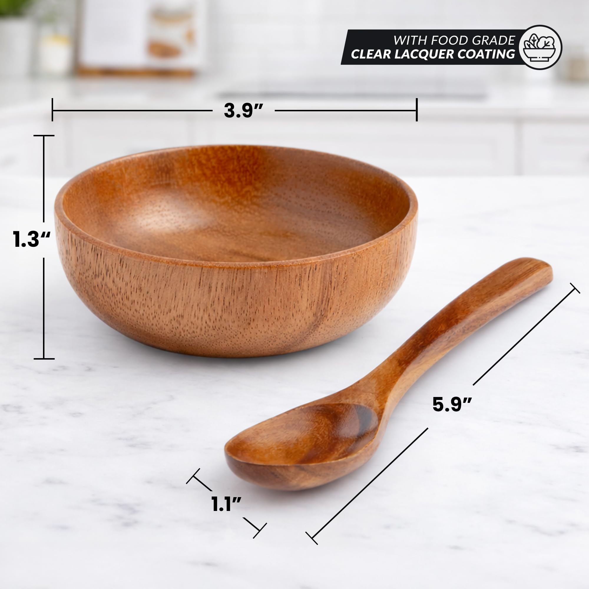 Zulay Kitchen 6 Piece Wooden Spoons for Cooking – Natural Teak Wooden Utensil Set, Easy to Clean, Durable, Smooth with Comfort Grip - Non Toxic Wooden Cooking Utensil Sets