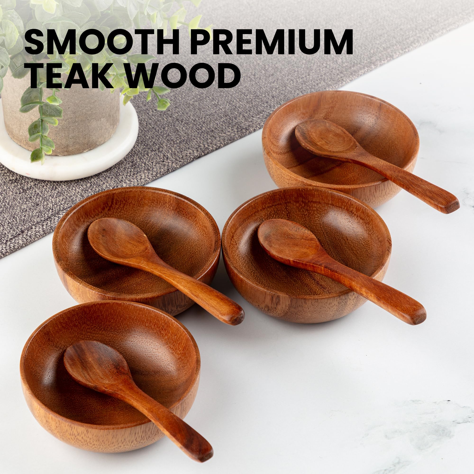 Zulay Kitchen 6 Piece Wooden Spoons for Cooking – Natural Teak Wooden Utensil Set, Easy to Clean, Durable, Smooth with Comfort Grip - Non Toxic Wooden Cooking Utensil Sets