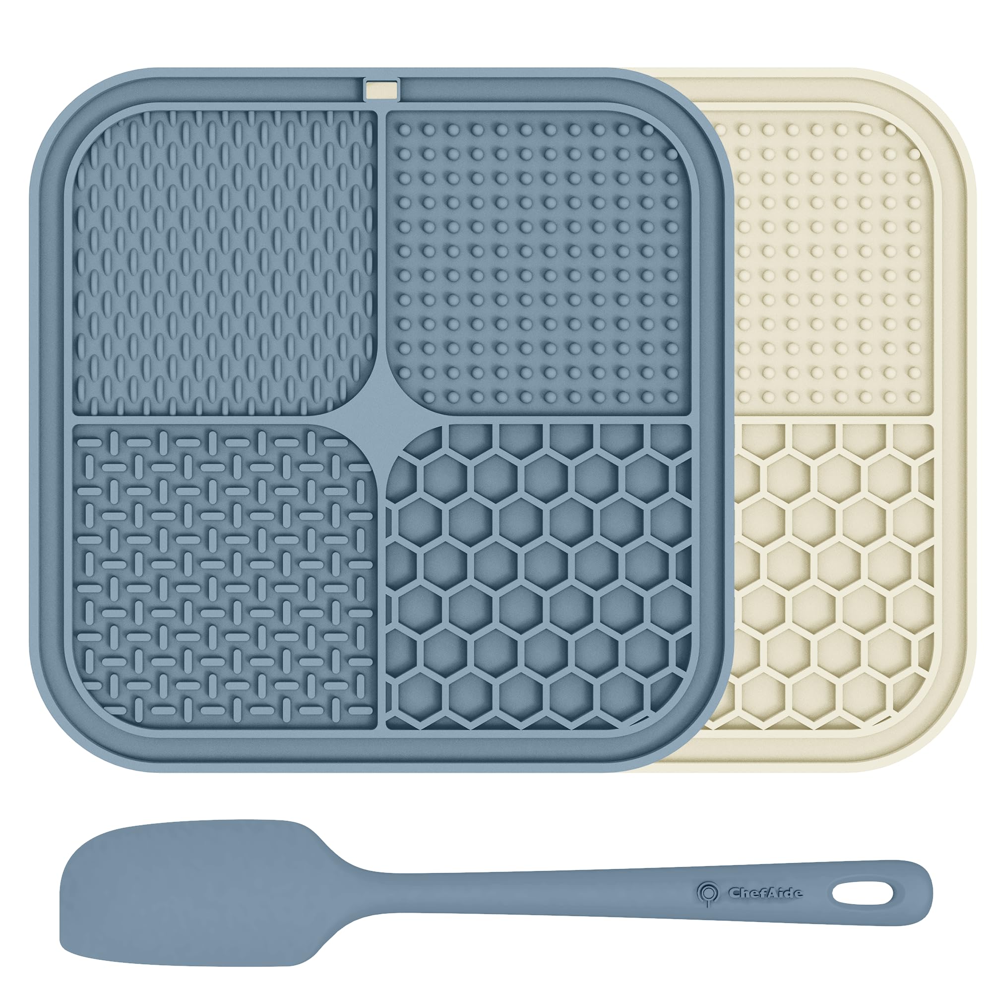 2 Pack Lick Mat for Dogs,Cats,Upgraded 8.5×8.5 inches Licking Mats with Suction Cups,Slow Feeder Licking Pad for Anxiety Relief and Boredom Reducer,Suitable for Dog Training Set 2
