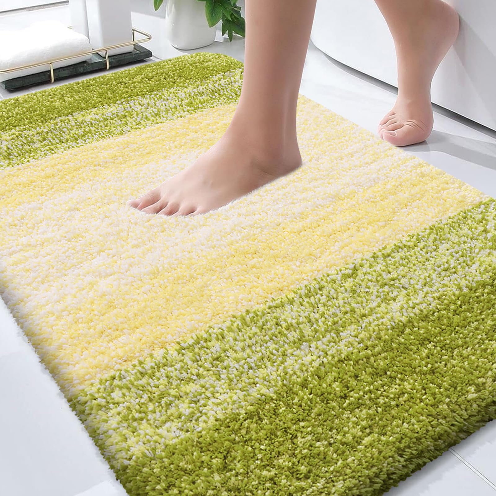OLANLY Bathroom Rugs Mat 30x20, Extra Soft Absorbent Microfiber Bath Rugs, Rubber Backing, Quick Dry, Machine Washable Bath Mats for Bathroom Floor, Tub and Shower, Home Decor Accessories, Grey